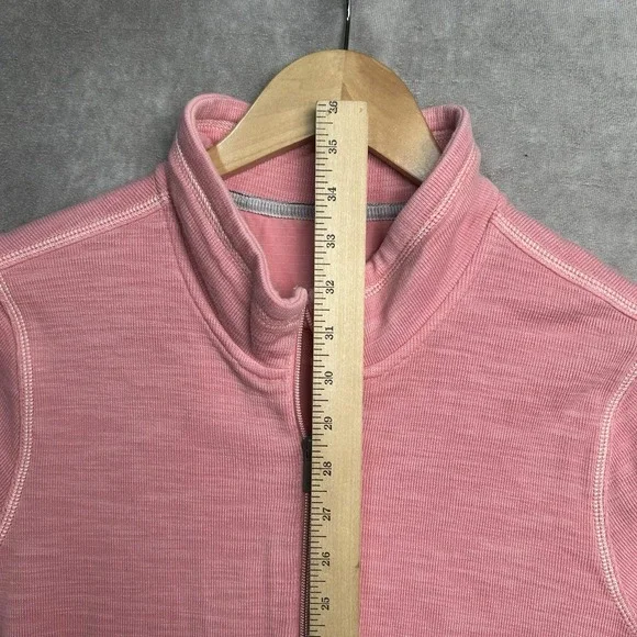 Tommy Bahama Womens M Pink Tobago Bay Half Zip Short Sleeve Pima Dress Resort - Picture 3 of 7